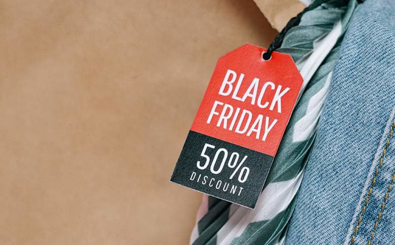  Etiquetado anunciando el 'Black Friday' 