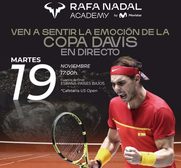  La Rafa Nadal Academy abre sus puertas para que aficionados puedan ver en pantalla los partidos de España en Copa Davis - RAFA NADAL ACADEMY 