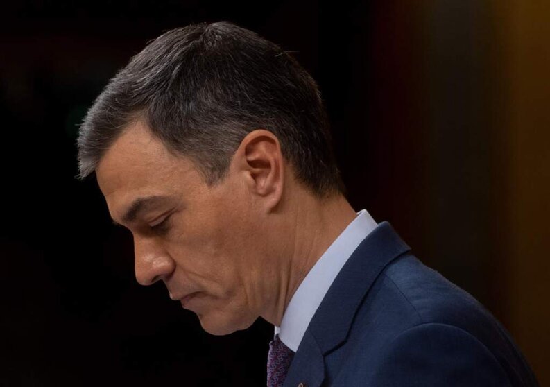  El presidente del Gobierno, Pedro Sánchez, durante una sesión plenaria, en el Congreso de los Diputados, a 27 de noviembre de 2024, en Madrid (España). El presidente del Ejecutivo y el presidente del PP, afrontan su primer cara a cara tras la DANA. Además - Eduardo Parra - Europa Press 