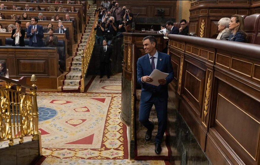  El presidente del Gobierno, Pedro Sánchez, tras intervenir durante una sesión plenaria, en el Congreso de los Diputados, a 27 de noviembre de 2024, en Madrid (España). - Eduardo Parra - Europa Press 