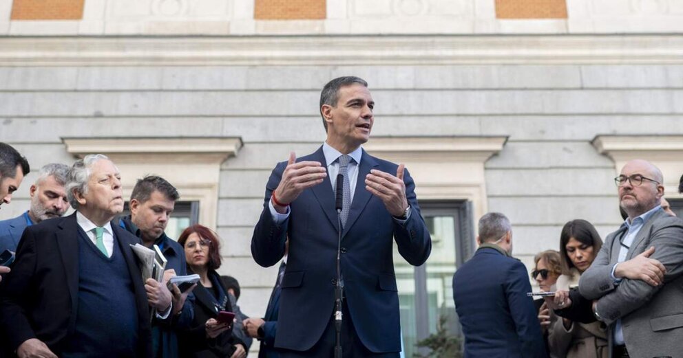  El presidente del Gobierno, Pedro Sánchez, interviene antes del acto institucional por el Día de la Constitución, en el Congreso de los Diputados, a 6 de diciembre de 2024, en Madrid (España). - Alberto Ortega - Europa Press 