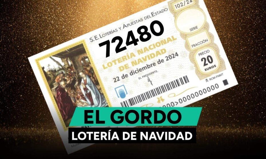  El 72.480, Gordo de la Lotería de Navidad 2024 