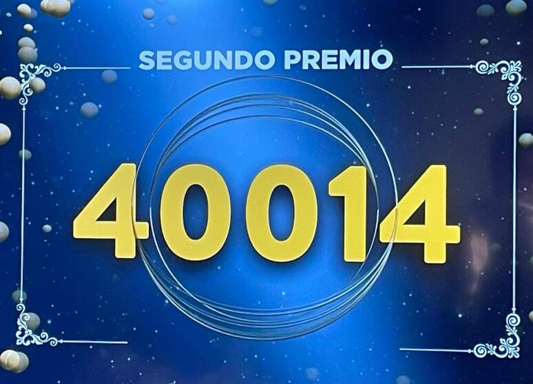  El décimo premiado con el segundo premio, el 40.014 