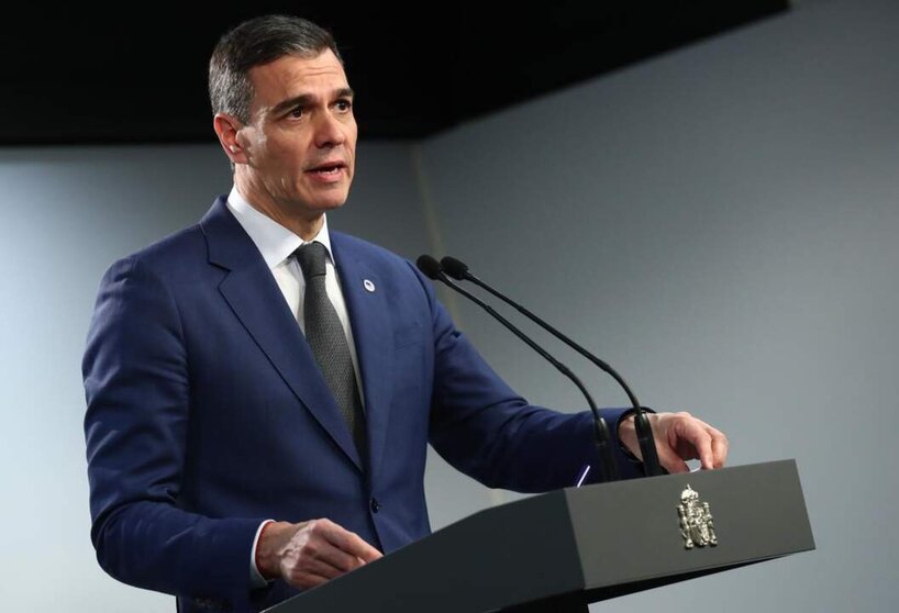  El presidente del Gobierno, Pedro Sánchez, ofrece una rueda de prensa tras el Consejo Europeo, a 19 de diciembre de 2024, en Bruselas (Bélgica). Los líderes de la Unión Europea (UE) se han reunido en una cumbre apoyando a Ucrania con el objetivo de increm - Pool Moncloa/Borja Puig de la Bellacasa 