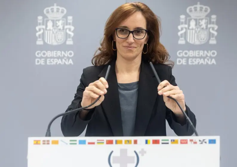  La ministra de Sanidad, Mónica García, durante una rueda de prensa tras la reunión del pleno del CISNS, en la Sala Polivalente del Ministerio de Sanidad, a 14 de febrero de 2025, en Madrid (España). - Eduardo Parra - Europa Press 